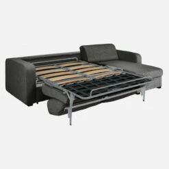 Habitat Canapé Convertible D'angle 3 Places à Lattes En Tissu - Gris Foncé 8 Habitat Canapé Convertible D'angle 3 Places à Lattes En Tissu - Gris Foncé -meubles boutique canape convertible dangle 3 places a lattes en tissu gris fonce 11496447