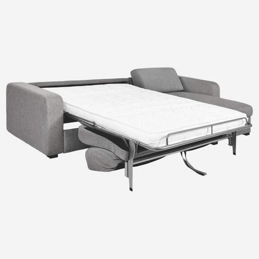 Habitat Canapé Convertible D'angle 3 Places à Lattes En Tissu - Gris 5 Habitat Canapé Convertible D'angle 3 Places à Lattes En Tissu - Gris – Image 5