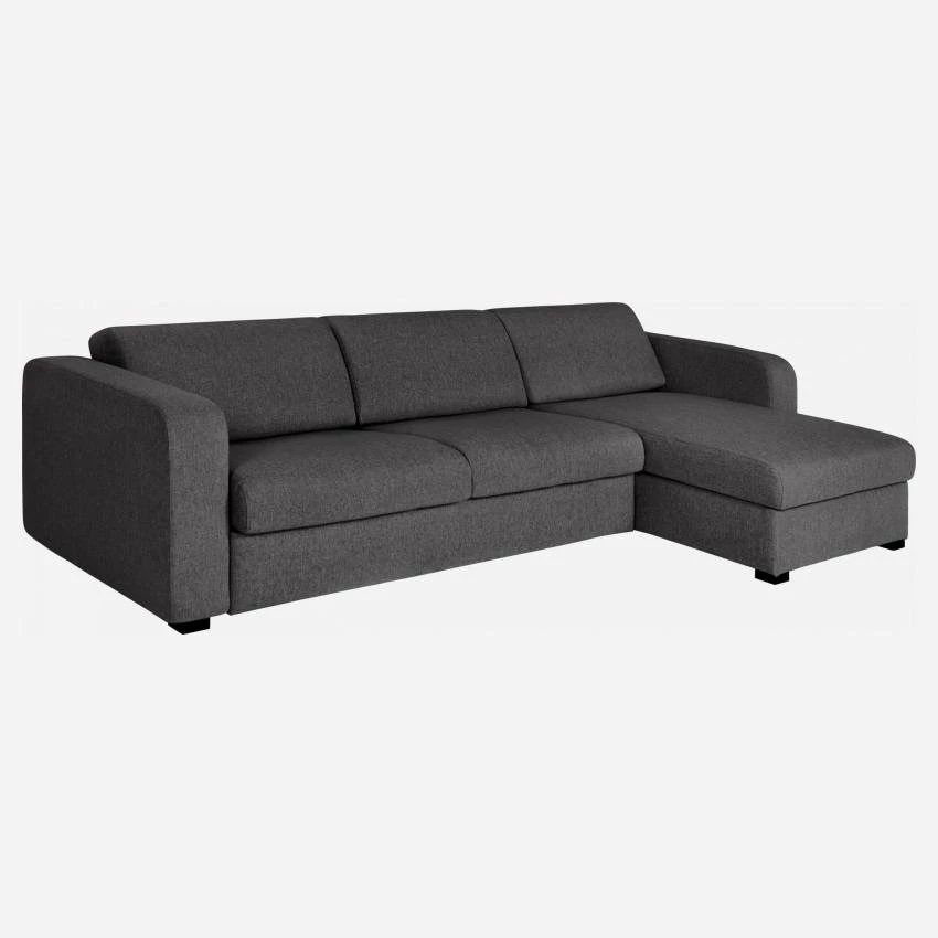 Habitat Canapé Convertible D'angle 3 Places En Tissu - Gris Foncé 5 Habitat Canapé Convertible D'angle 3 Places En Tissu - Gris Foncé – Image 5