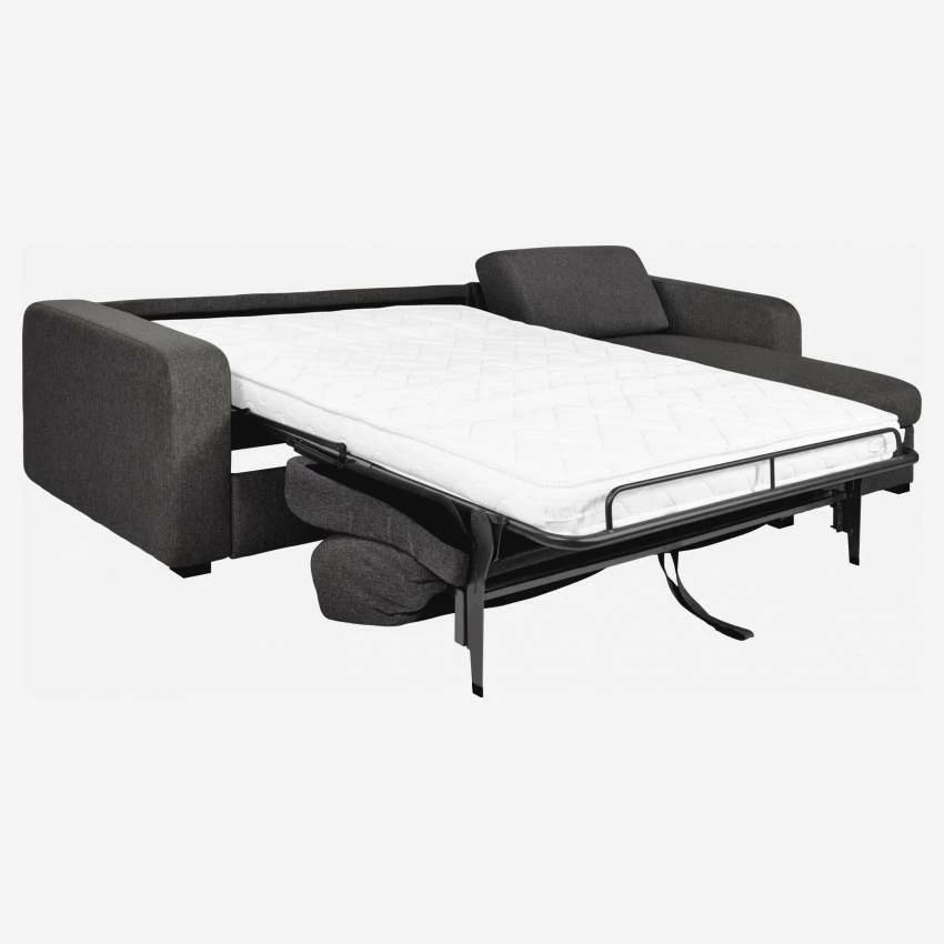 Habitat Canapé Convertible D'angle 3 Places En Tissu - Gris Foncé 4 Habitat Canapé Convertible D'angle 3 Places En Tissu - Gris Foncé – Image 4