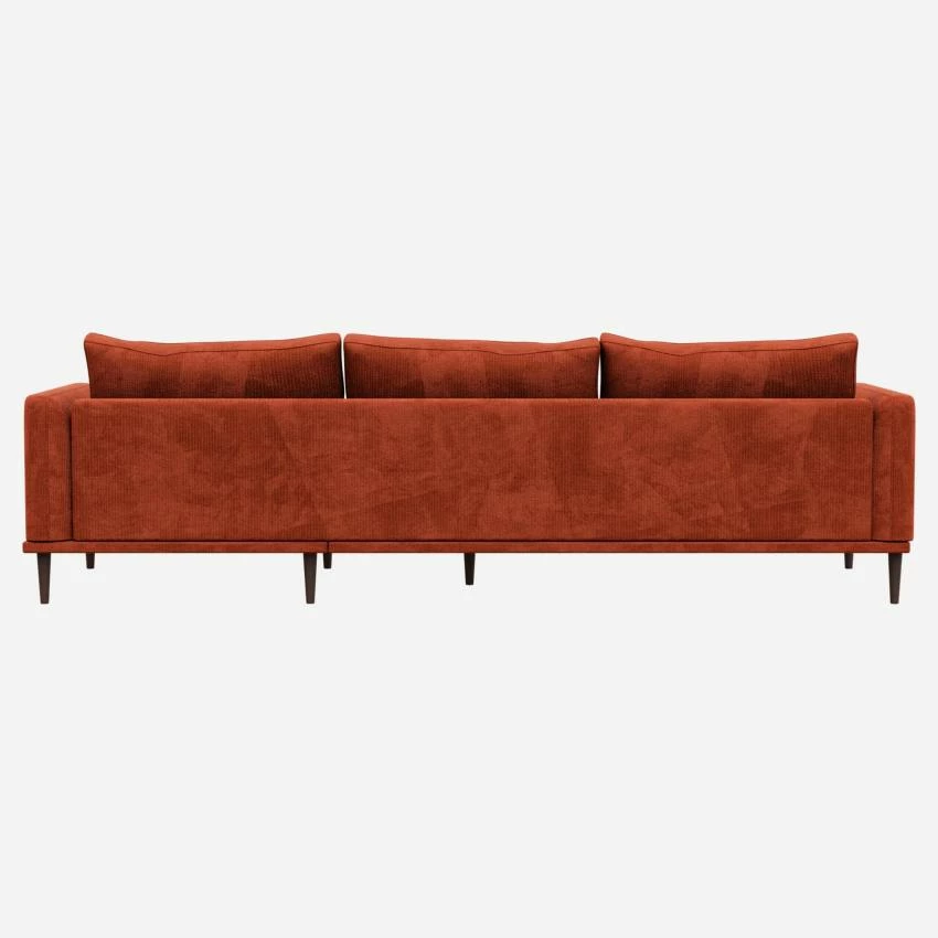 Habitat Canapé D’angle Avec Méridienne Droite En Velours – Terracotta 3 Habitat Canapé D’angle Avec Méridienne Droite En Velours – Terracotta – Image 3