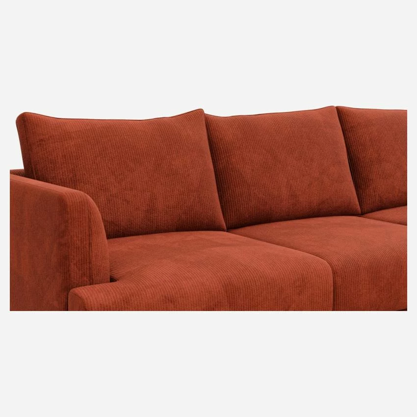 Habitat Canapé D’angle Avec Méridienne Droite En Velours – Terracotta 4 Habitat Canapé D’angle Avec Méridienne Droite En Velours – Terracotta – Image 4