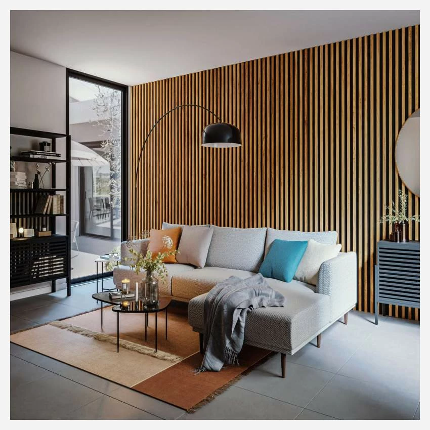 Habitat Canapé D'angle Avec Méridienne Gauche En Tissu - Gris Clair 6 Habitat Canapé D'angle Avec Méridienne Gauche En Tissu - Gris Clair – Image 6