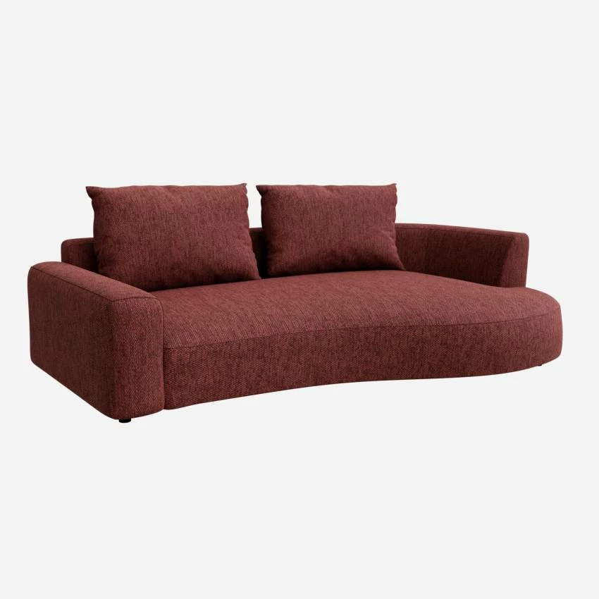 Habitat Canapé D'angle Droit De Forme Organique En Tissu Copparo - Rouge Amourette 2 Habitat Canapé D'angle Droit De Forme Organique En Tissu Copparo - Rouge Amourette – Image 2