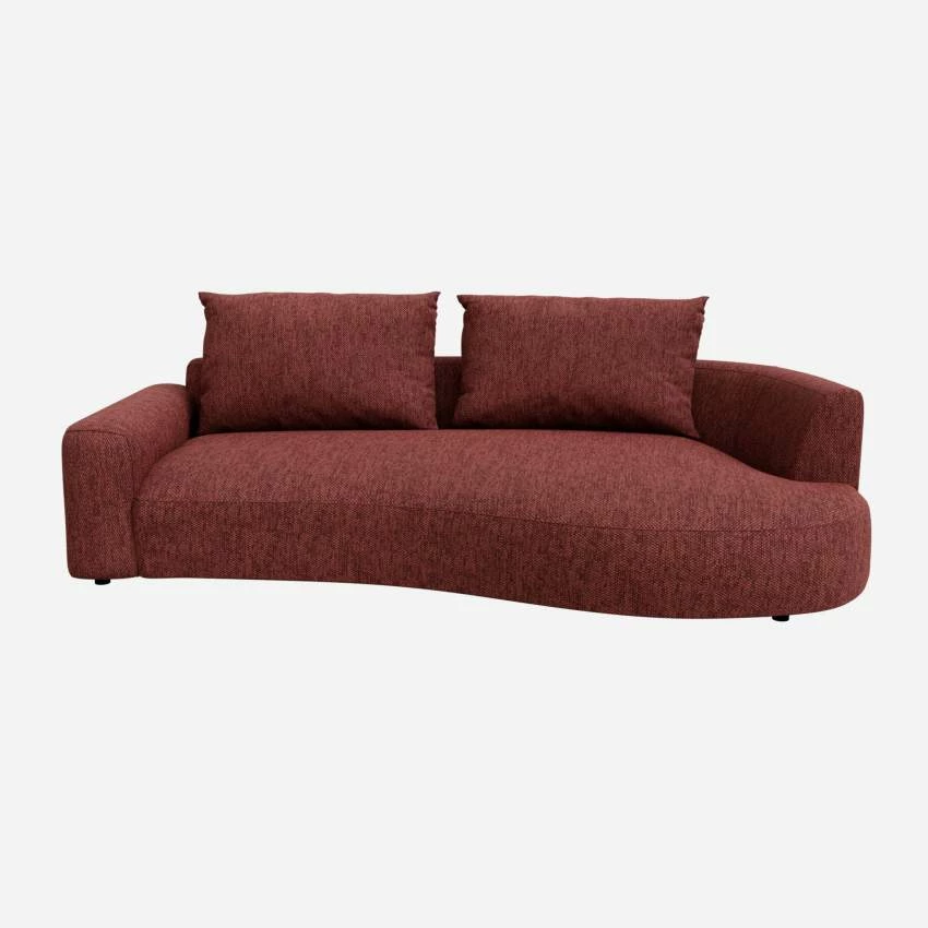 Habitat Canapé D'angle Droit De Forme Organique En Tissu Copparo - Rouge Amourette 6 Habitat Canapé D'angle Droit De Forme Organique En Tissu Copparo - Rouge Amourette – Image 6