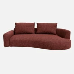 Habitat Canapé D'angle Droit De Forme Organique En Tissu Copparo - Rouge Amourette