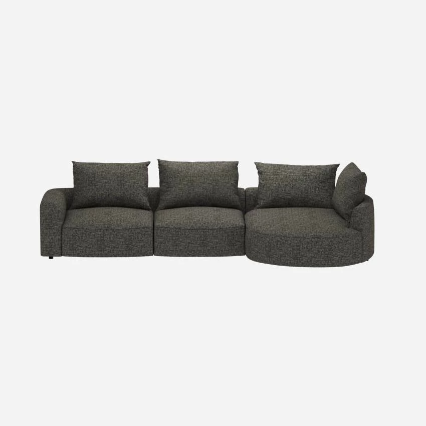 Habitat Canapé D'angle Droit En Tissu Alba - Gris Nuage 3 Habitat Canapé D'angle Droit En Tissu Alba - Gris Nuage – Image 3