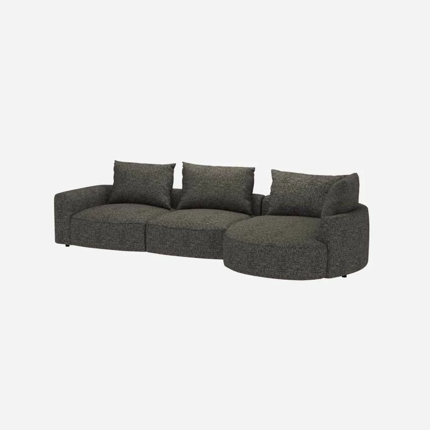 Habitat Canapé D'angle Droit En Tissu Alba - Gris Nuage 2 Habitat Canapé D'angle Droit En Tissu Alba - Gris Nuage – Image 2