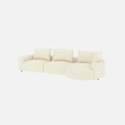 Habitat Canapé D'angle Droit En Tissu Bormio - Blanc Albâtre -meubles boutique canape dangle droit en tissu bormio blanc albatre 10374597 1