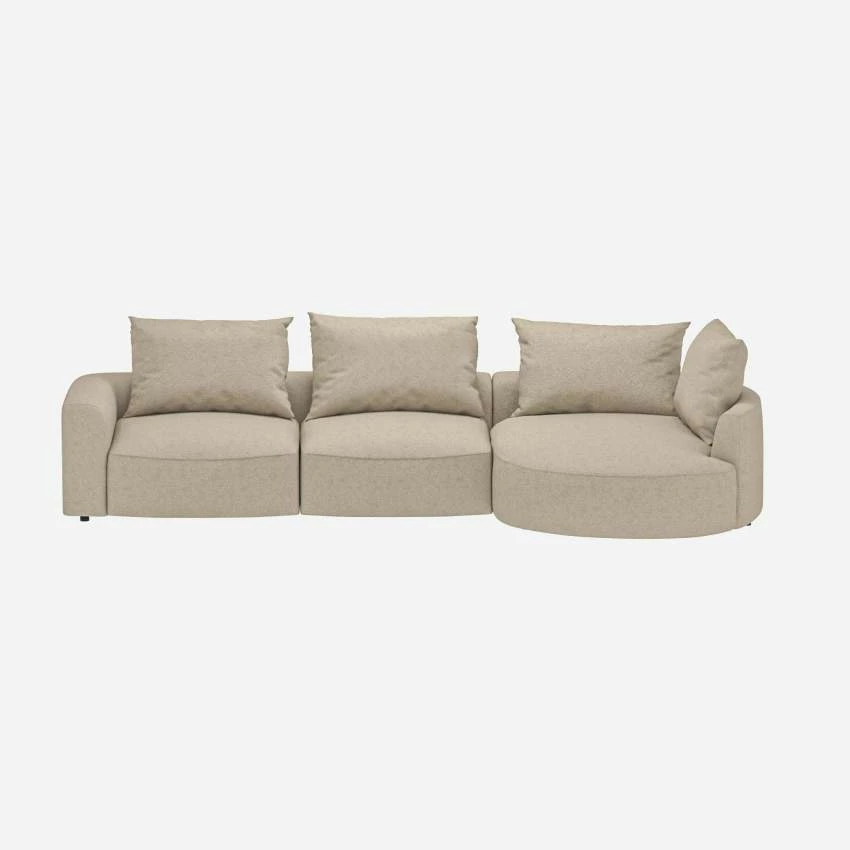 Habitat Canapé D'angle Droit En Tissu Lucca - Blanc Mastic 1 Habitat Canapé D'angle Droit En Tissu Lucca - Blanc Mastic