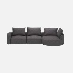 Habitat Canapé D'angle Droit En Tissu Lucca - Bleu Zingué 8 Habitat Canapé D'angle Droit En Tissu Lucca - Bleu Zingué -meubles boutique canape dangle droit en tissu lucca bleu zingue 10375053 1