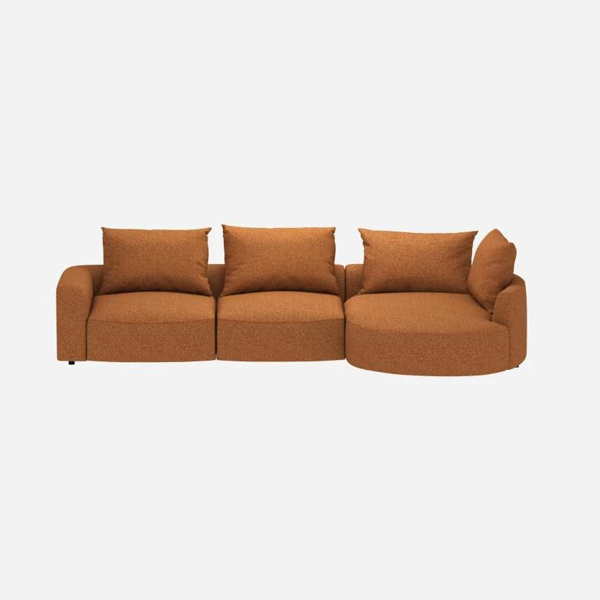 Habitat Canapé D'angle Droit En Tissu Lucca - Marron Noisette 3 Habitat Canapé D'angle Droit En Tissu Lucca - Marron Noisette – Image 3