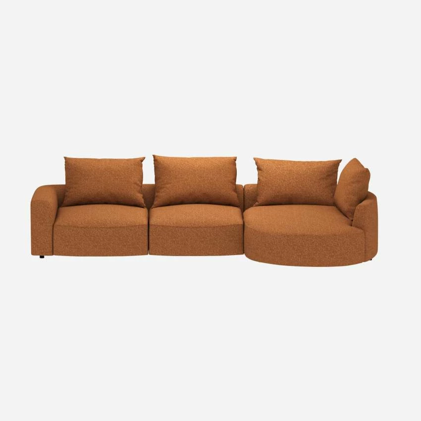 Habitat Canapé D'angle Droit En Tissu Lucca - Marron Noisette 1 Habitat Canapé D'angle Droit En Tissu Lucca - Marron Noisette