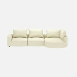 Habitat Canapé D'angle Droit En Tissu Venezia - Blanc Craie 8 Habitat Canapé D'angle Droit En Tissu Venezia - Blanc Craie -meubles boutique canape dangle droit en tissu venezia blanc craie 10374981 1