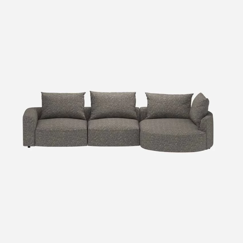 Habitat Canapé D'angle Droit En Tissu Venezia - Bleu Zingué 3 Habitat Canapé D'angle Droit En Tissu Venezia - Bleu Zingué – Image 3