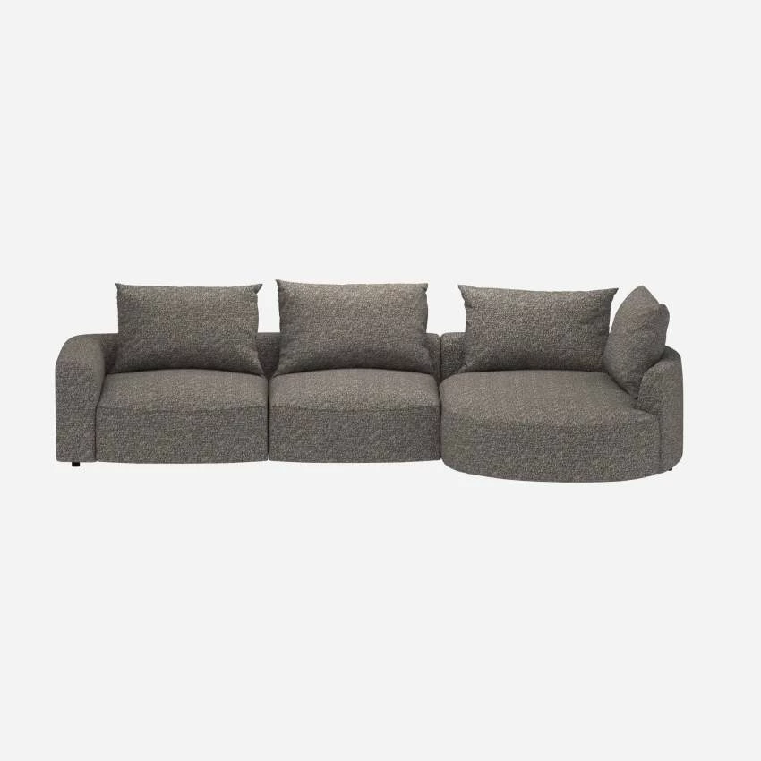 Habitat Canapé D'angle Droit En Tissu Venezia - Bleu Zingué 1 Habitat Canapé D'angle Droit En Tissu Venezia - Bleu Zingué