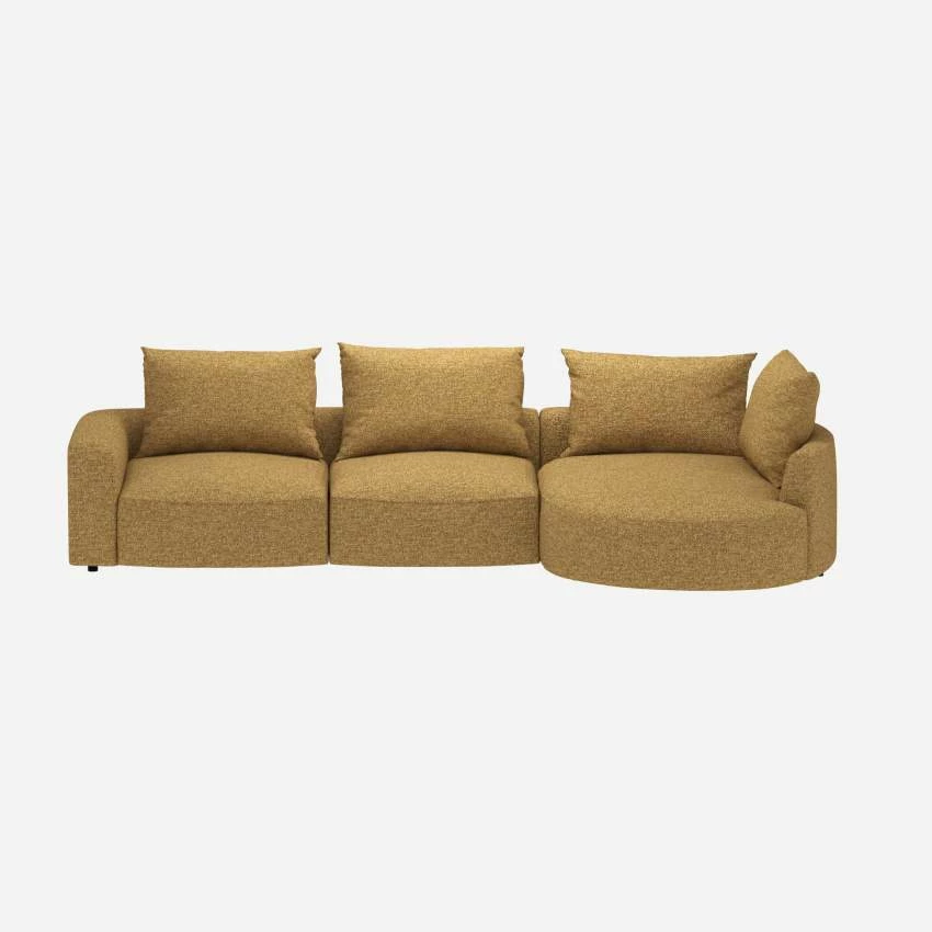 Habitat Canapé D'angle Droit En Tissu Venezia - Jaune épice 1 Habitat Canapé D'angle Droit En Tissu Venezia - Jaune épice
