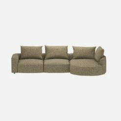 Habitat Canapé D'angle Droit En Tissu Venezia - Vert Lichen -meubles boutique canape dangle droit en tissu venezia vert lichen 10374989 1