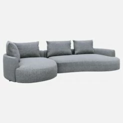 Habitat Canapé D'angle Gauche De Forme Organique En Tissu Bellagio - Bleu Céleste 7 Habitat Canapé D'angle Gauche De Forme Organique En Tissu Bellagio - Bleu Céleste -meubles boutique canape dangle gauche de forme organique en tissu bellagio gris bleu 1111835