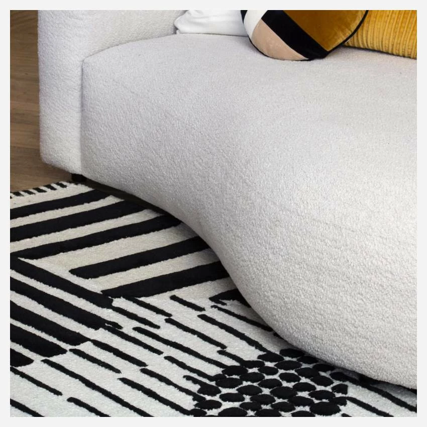 Habitat Canapé D'angle Gauche De Forme Organique En Tissu Bormio - Blanc Albâtre 5 Habitat Canapé D'angle Gauche De Forme Organique En Tissu Bormio - Blanc Albâtre – Image 5