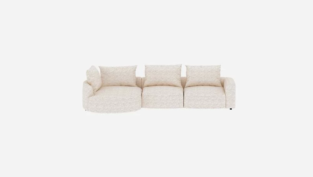 Habitat Canapé D'angle Gauche En Tissu Bormio - Blanc Albâtre 5 Habitat Canapé D'angle Gauche En Tissu Bormio - Blanc Albâtre – Image 5