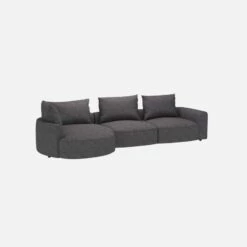 Habitat Canapé D'angle Gauche En Tissu Lucca - Bleu Zingué 9 Habitat Canapé D'angle Gauche En Tissu Lucca - Bleu Zingué -meubles boutique canape dangle gauche en tissu lucca bleu zingue 10375089 1