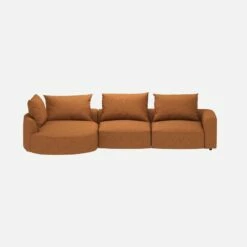Habitat Canapé D'angle Gauche En Tissu Lucca - Marron Noisette -meubles boutique canape dangle gauche en tissu lucca marron noisette 10375069 1