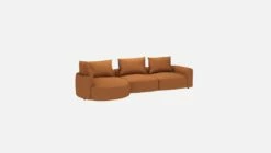 Habitat Canapé D'angle Gauche En Tissu Lucca - Marron Noisette -meubles boutique canape dangle gauche en tissu lucca marron noisette 10375073 2