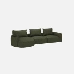 Habitat Canapé D'angle Gauche En Tissu Lucca - Vert Mousse 9 Habitat Canapé D'angle Gauche En Tissu Lucca - Vert Mousse -meubles boutique canape dangle gauche en tissu lucca vert mousse 10375065 1