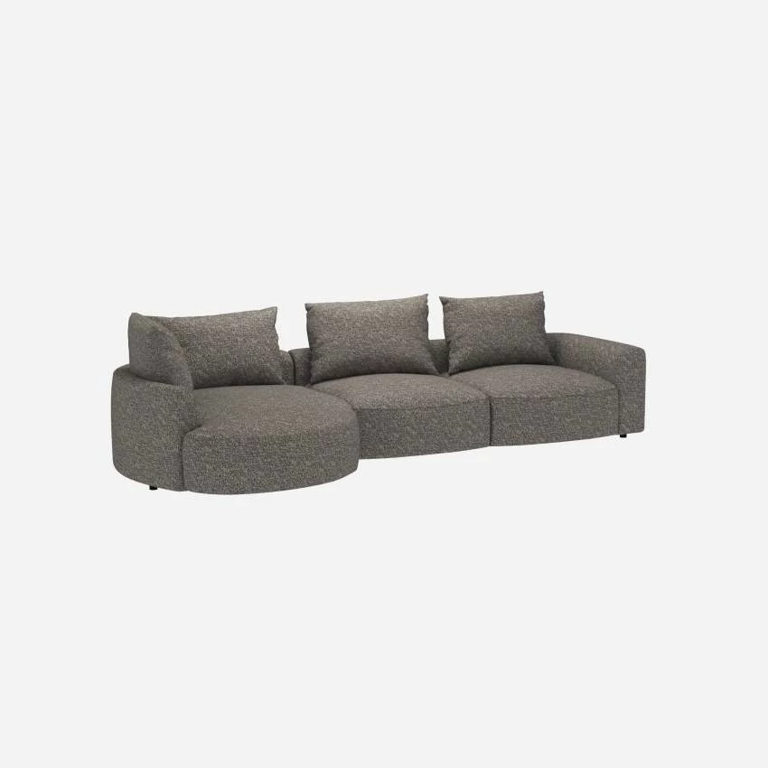 Habitat Canapé D'angle Gauche En Tissu Venezia - Bleu Zingué 4 Habitat Canapé D'angle Gauche En Tissu Venezia - Bleu Zingué – Image 4