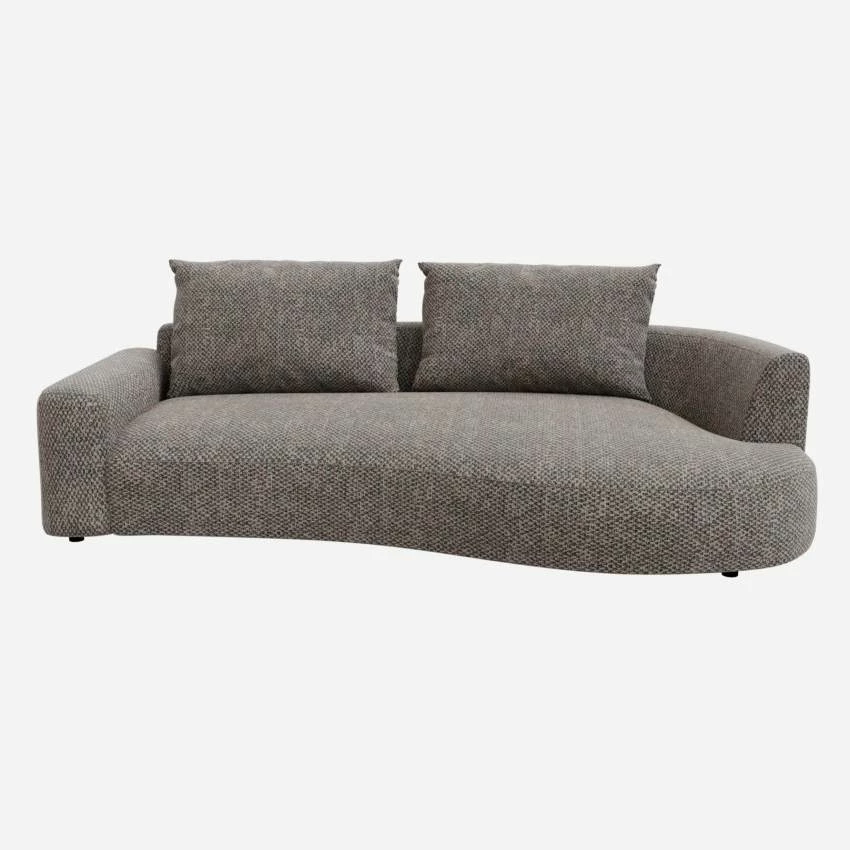 Habitat Canapé D'angle Droit De Forme Organique En Tissu Bellagio - Gris Nocturne 1 Habitat Canapé D'angle Droit De Forme Organique En Tissu Bellagio - Gris Nocturne