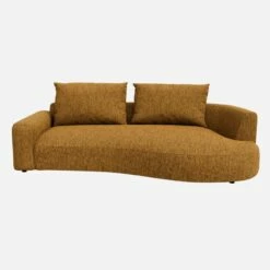 Habitat Canapé D'angle Droit De Forme Organique En Tissu Copparo - Jaune Moutarde