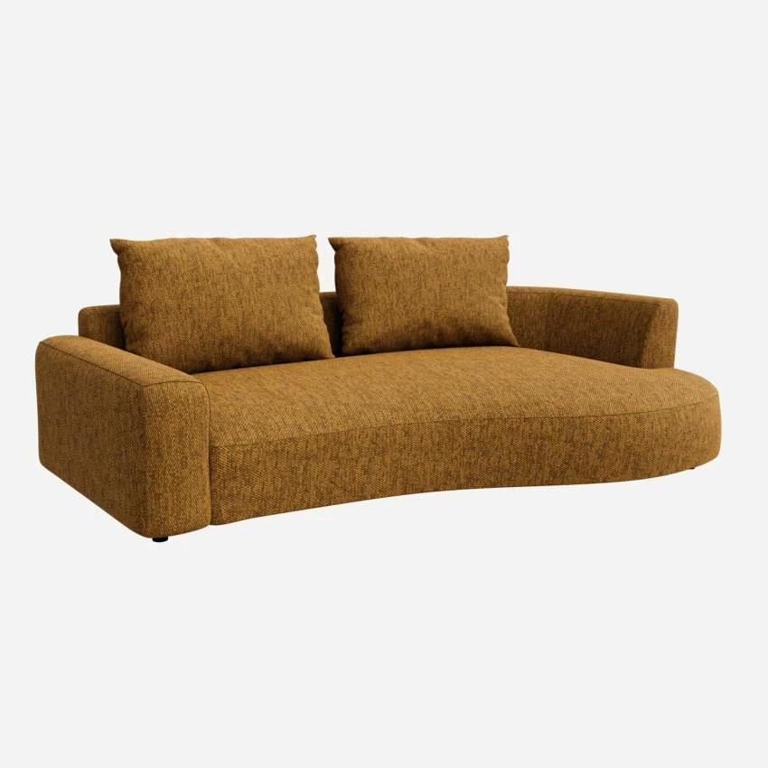 Habitat Canapé D'angle Droit De Forme Organique En Tissu Copparo - Jaune Moutarde 2 Habitat Canapé D'angle Droit De Forme Organique En Tissu Copparo - Jaune Moutarde – Image 2