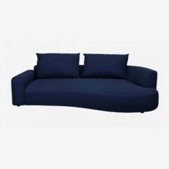 Habitat Canapé D'angle Droit De Forme Organique En Velours - Bleu Encre 11 Habitat Canapé D'angle Droit De Forme Organique En Velours - Bleu Encre -meubles boutique catane cnp organique 2p drt velours bleu 11598235 1