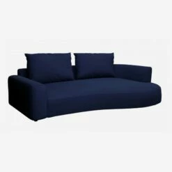 Habitat Canapé D'angle Droit De Forme Organique En Velours - Bleu Encre 7 Habitat Canapé D'angle Droit De Forme Organique En Velours - Bleu Encre -meubles boutique catane cnp organique 2p drt velours bleu 11598239