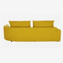 Habitat Canapé D'angle Droit De Forme Organique En Velours - Jaune Moutarde -meubles boutique catane cnp organique 2p drt vlrs jaune 11598203