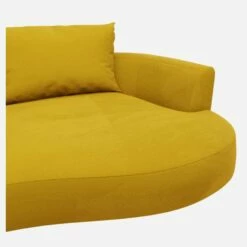 Habitat Canapé D'angle Droit De Forme Organique En Velours - Jaune Moutarde -meubles boutique catane cnp organique 2p drt vlrs jaune 11598211