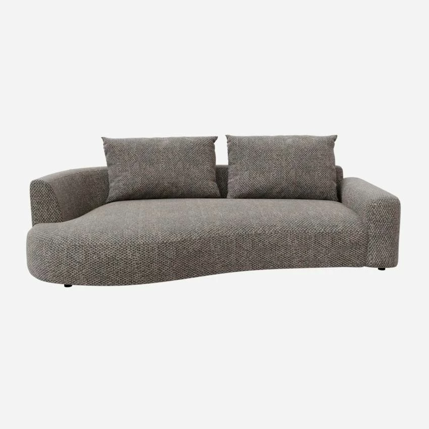 Habitat Canapé D'angle Gauche De Forme Organique En Tissu Bellagio - Gris Nocturne 6 Habitat Canapé D'angle Gauche De Forme Organique En Tissu Bellagio - Gris Nocturne – Image 6