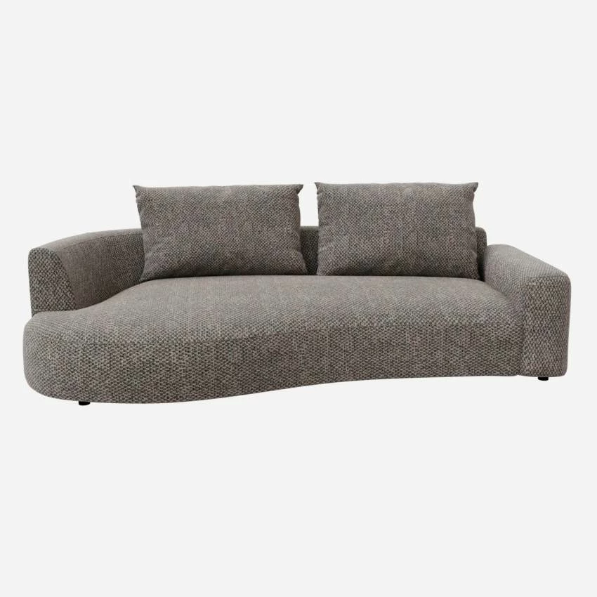 Habitat Canapé D'angle Gauche De Forme Organique En Tissu Bellagio - Gris Nocturne 1 Habitat Canapé D'angle Gauche De Forme Organique En Tissu Bellagio - Gris Nocturne