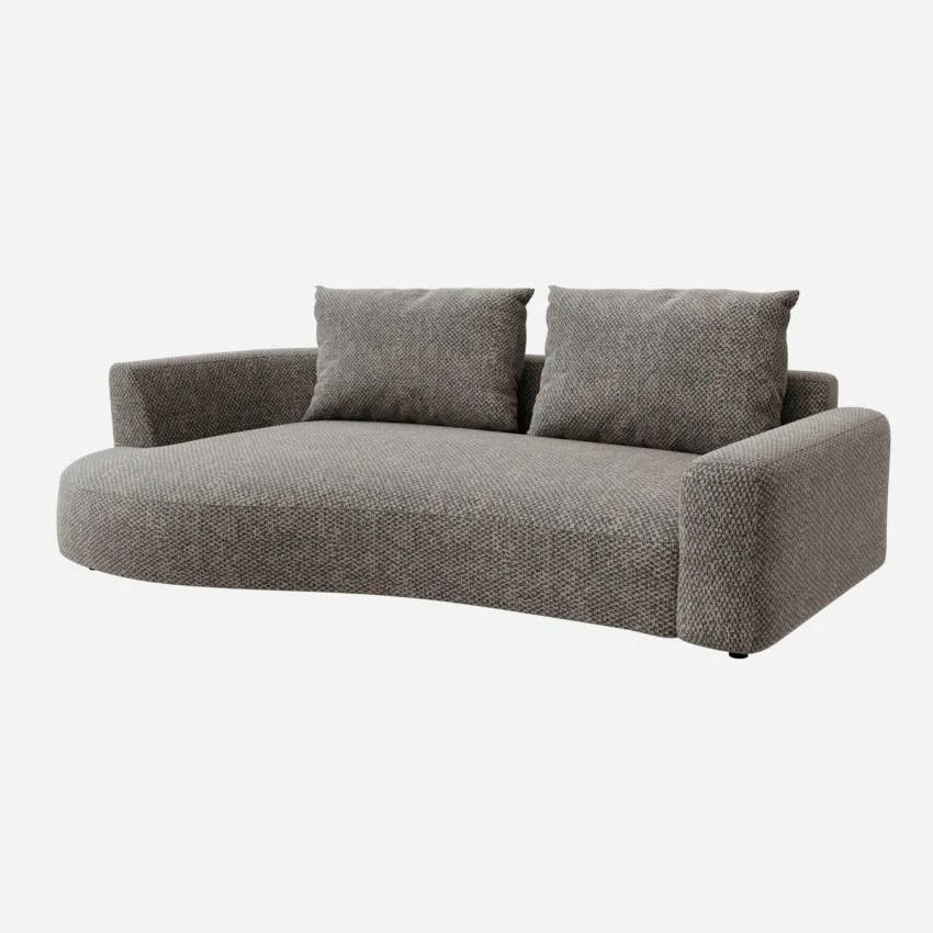 Habitat Canapé D'angle Gauche De Forme Organique En Tissu Bellagio - Gris Nocturne 2 Habitat Canapé D'angle Gauche De Forme Organique En Tissu Bellagio - Gris Nocturne – Image 2