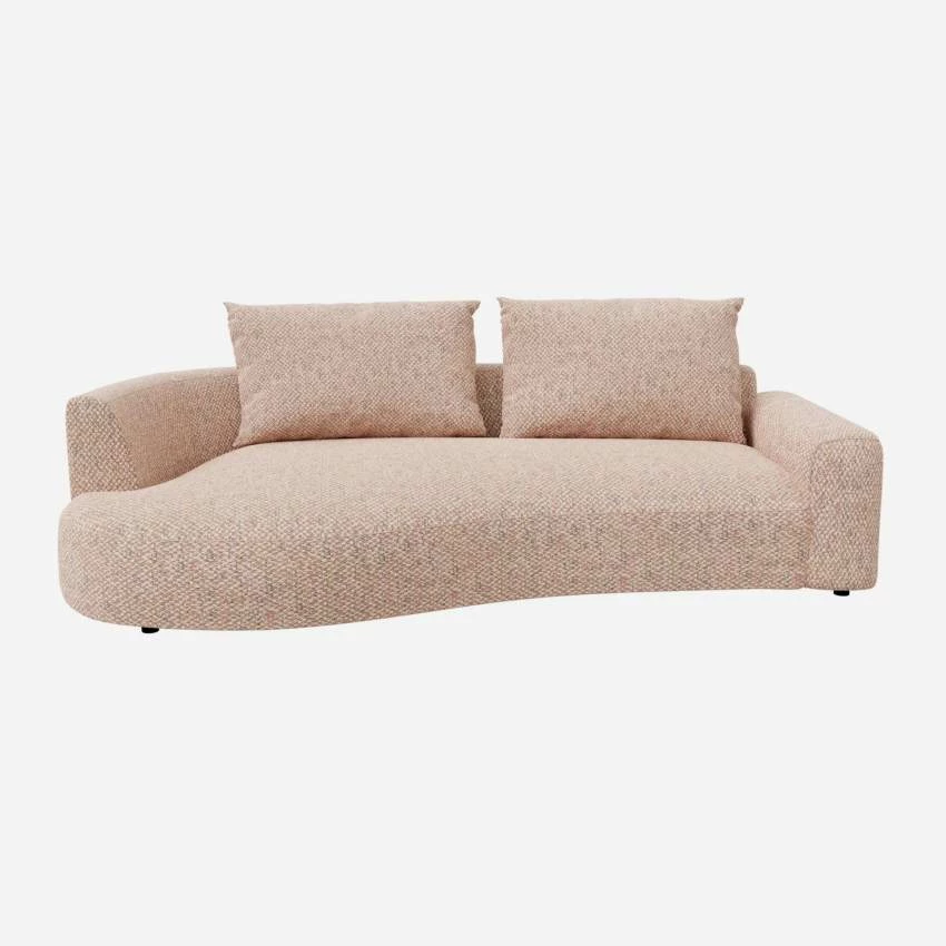 Habitat Canapé D'angle Gauche De Forme Organique En Tissu Bellagio - Orange Aurore 6 Habitat Canapé D'angle Gauche De Forme Organique En Tissu Bellagio - Orange Aurore – Image 6