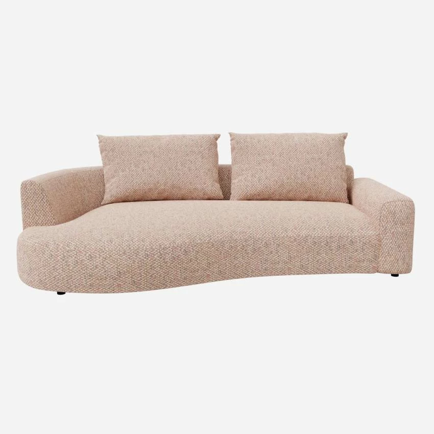 Habitat Canapé D'angle Gauche De Forme Organique En Tissu Bellagio - Orange Aurore 1 Habitat Canapé D'angle Gauche De Forme Organique En Tissu Bellagio - Orange Aurore