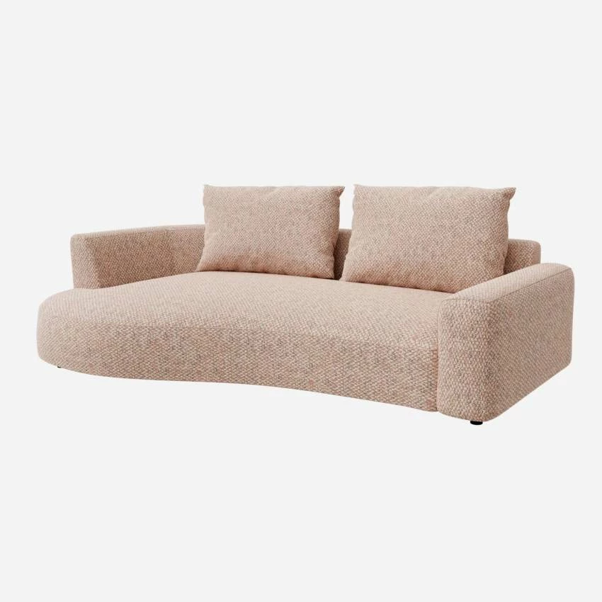 Habitat Canapé D'angle Gauche De Forme Organique En Tissu Bellagio - Orange Aurore 2 Habitat Canapé D'angle Gauche De Forme Organique En Tissu Bellagio - Orange Aurore – Image 2