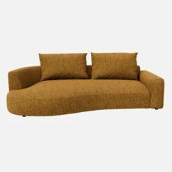 Habitat Canapé D'angle Gauche De Forme Organique En Tissu Copparo - Jaune Moutarde