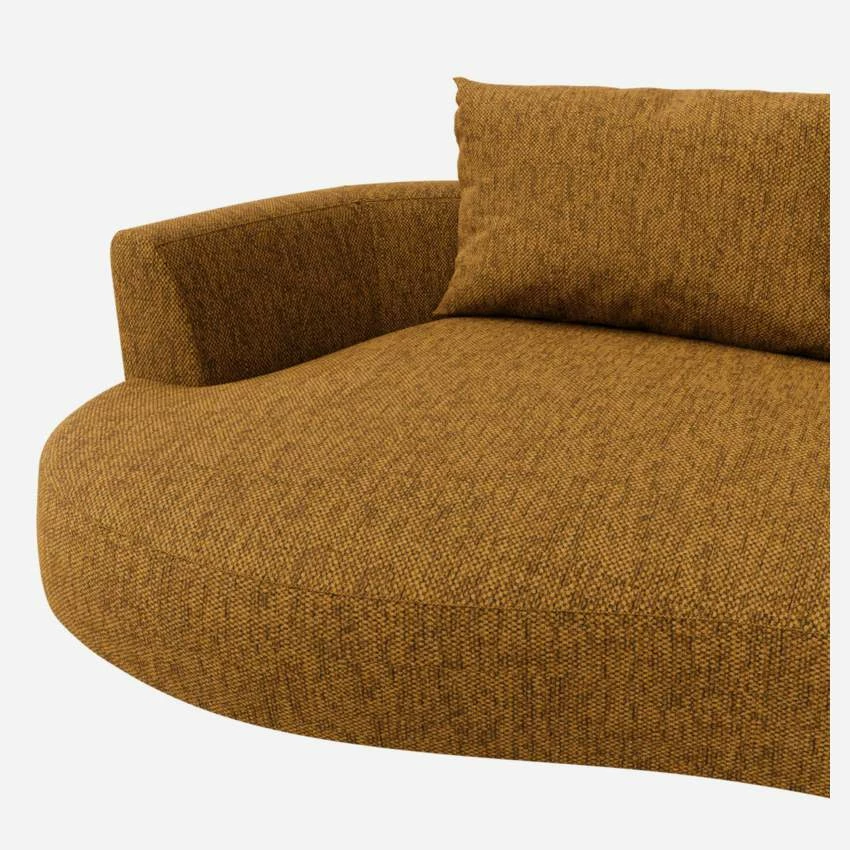 Habitat Canapé D'angle Gauche De Forme Organique En Tissu Copparo - Jaune Moutarde 5 Habitat Canapé D'angle Gauche De Forme Organique En Tissu Copparo - Jaune Moutarde – Image 5