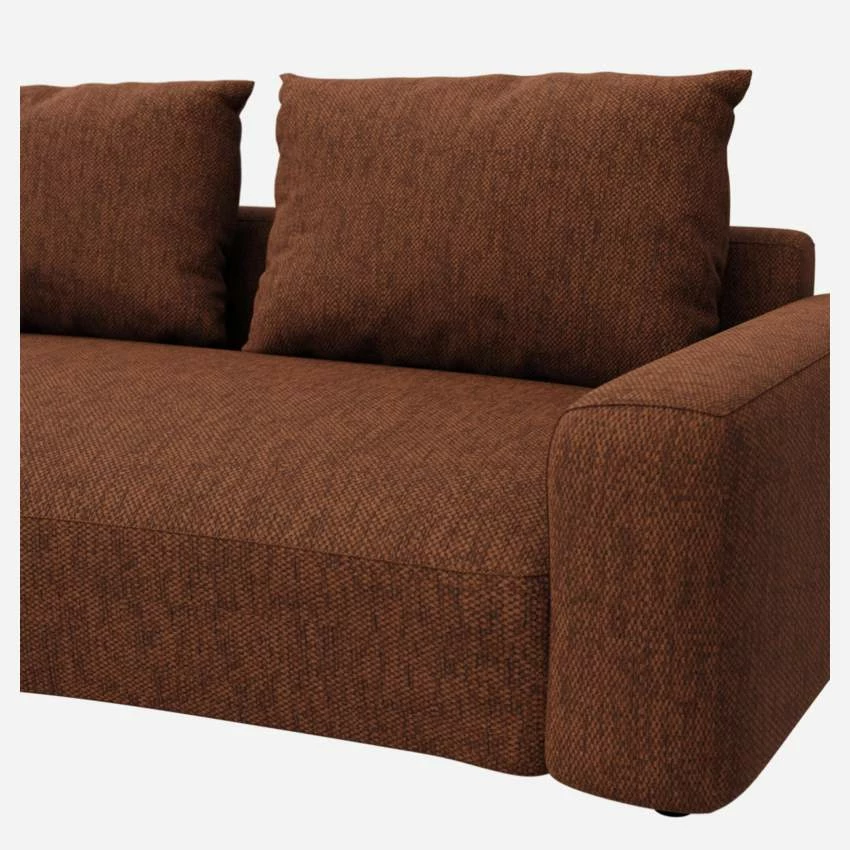 Habitat Canapé D'angle Gauche De Forme Organique En Tissu Copparo - Orange Rouille 4 Habitat Canapé D'angle Gauche De Forme Organique En Tissu Copparo - Orange Rouille – Image 4