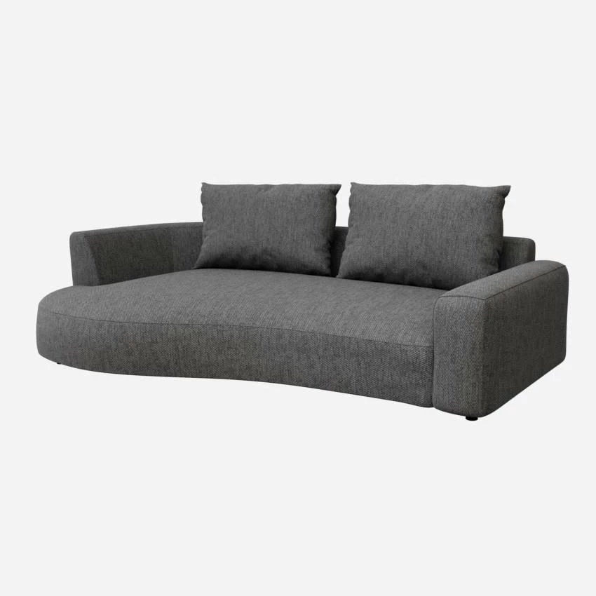 Habitat Canapé D'angle Gauche De Forme Organique En Tissu Copparo - Gris Ardoise 2 Habitat Canapé D'angle Gauche De Forme Organique En Tissu Copparo - Gris Ardoise – Image 2