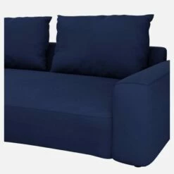 Habitat Canapé D'angle Gauche De Forme Organique En Velours - Bleu Encre -meubles boutique catane cnp organique 2p gch velours bleu 11598227