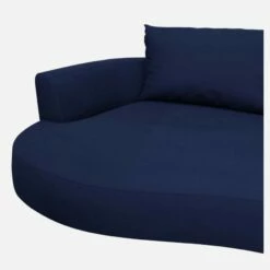 Habitat Canapé D'angle Gauche De Forme Organique En Velours - Bleu Encre -meubles boutique catane cnp organique 2p gch velours bleu 11598231