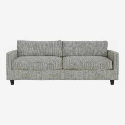 Habitat Canapé 3 Places En Tissu Italien - Gris Mélangé - Pieds Noirs -meubles boutique chester cnp 3p chevron p n 4155215 1